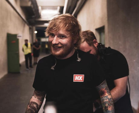 Ed Sheeran backstage