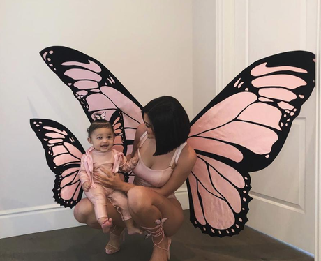 Kylie Jenner and Stormi as butterflies