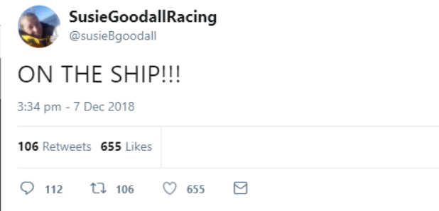 Susie Goodall tweet
