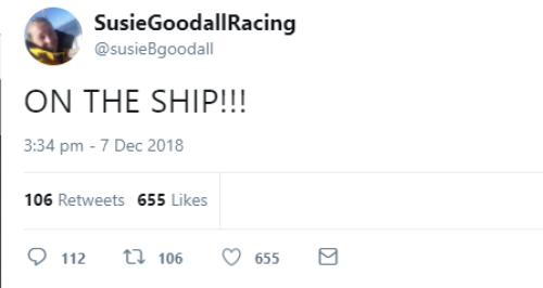 Susie Goodall tweet