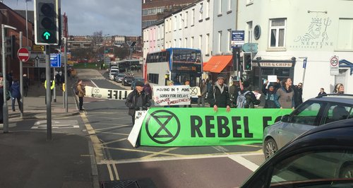 Activists block Exeter streets 