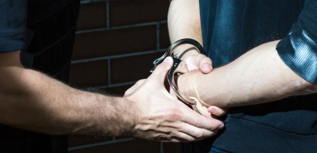 Person being arrested