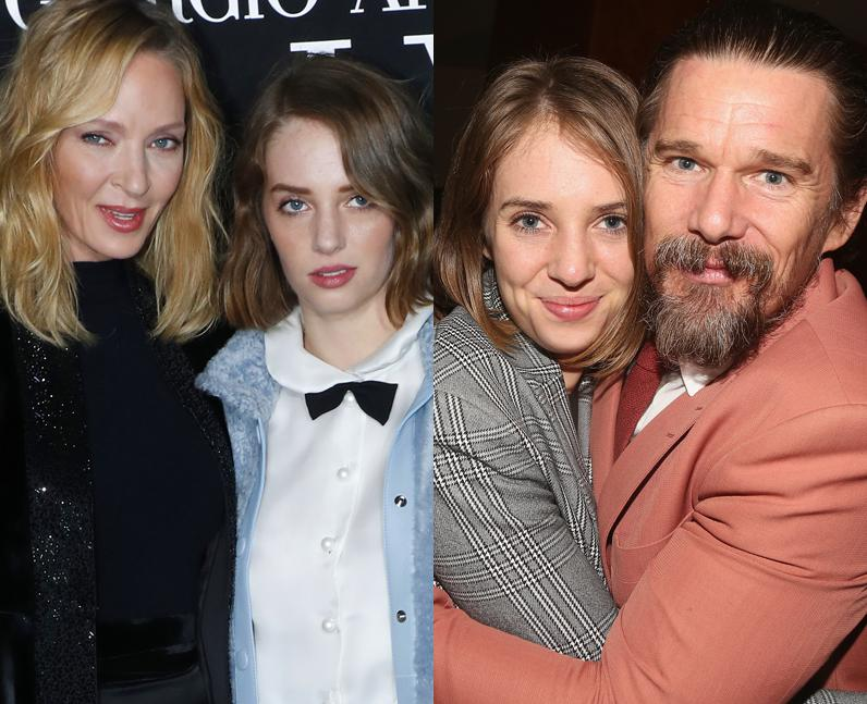 Maya Hawke with her parents Uma Thurman and Ethan 