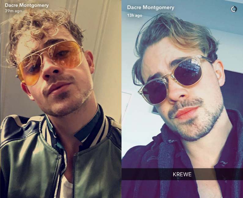 Dacre Montgomery on Snapchat