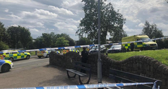 Police cordon in Accrington