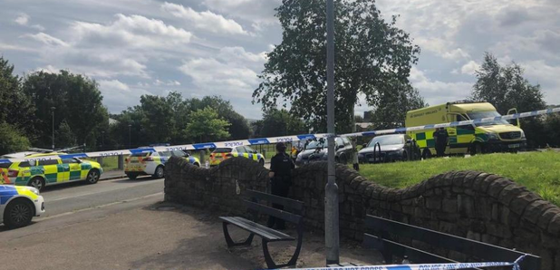 Police cordon in Accrington